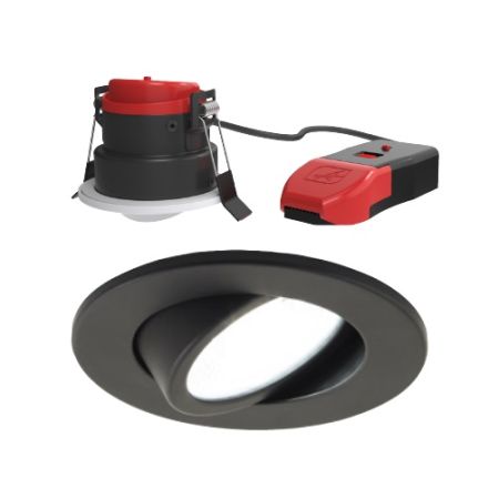 Ansell APRIPG/1/BLK Prism Pro Gen3 5-7W Gimbal CCT LED Fire Rated Downlight Black