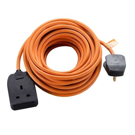Masterplug 10M Heavy Duty Single Socket Garden Extension Lead | BOG10O