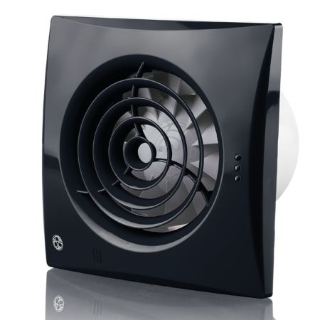 Blauberg CALMBLACK150T Calm 150mm Zone 1 Timer Kitchen Extractor Fan Low Noise Silent Black