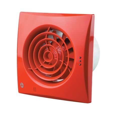 Blauberg CALMRED100H Calm 100mm Zone 1 Timer Humidity Bathroom Extractor Fan Low Noise Silent Red