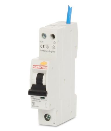 Contactum 20A Single Pole 1 Module C Curve 6kA 30mA Type A RCBO | CCPBR0620AC