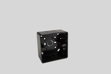 Univolt 1 Gang 44mm PVC LSF Round Cornered Surface Box Black | SFR1/44BK