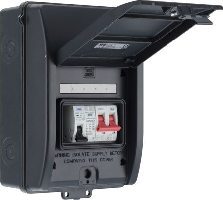 BG Sync-EV CFEV6 100A Main Switch Type 2 SPD IP65 EV External Consumer Unit
