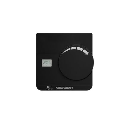 Sangamo Choice+ Electronic Thermostat with Digital Display Black| CHPRSTATDB