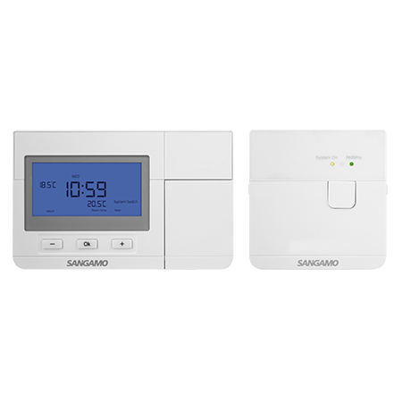 Sangamo Choice+ Wireless 24 or 7 Day Programmable Room Thermostat | CHPRSTATDPRF