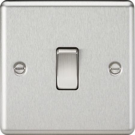 Knightsbridge Brushed Chrome 10AX 1G Intermediate Switch | CL12BC