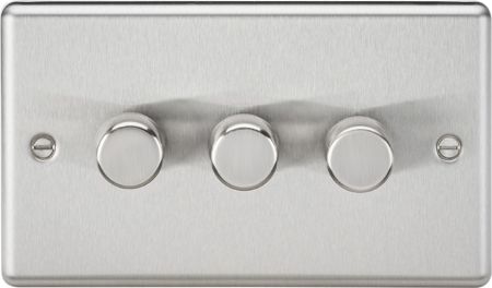 Knightsbridge 3G 2-way 10-200W (5-150W LED) Intelligent dimmer Brushed Chrome