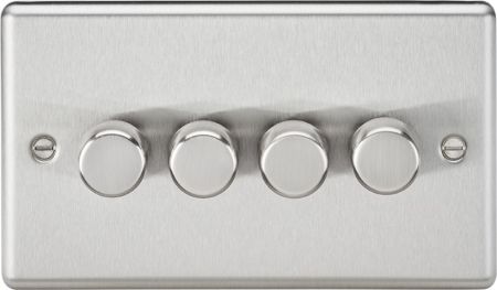 Knightsbridge 4G 2-way 10-200W (5-150W LED) Intelligent dimmer Brushed Chrome
