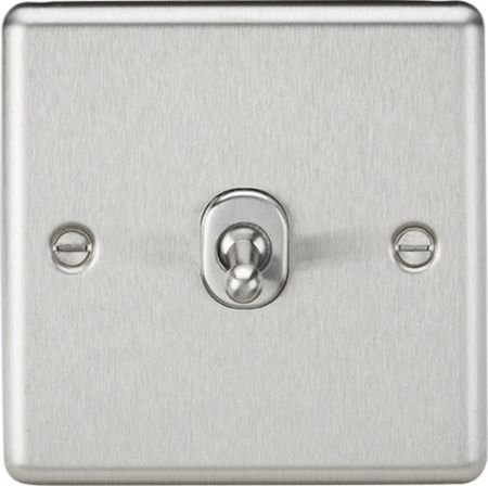 Knightsbridge Brushed Chrome 10AX 1G Intermediate Toggle Switch | CLTOG12BC