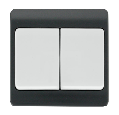 Click Mode Part M 10AX 2 Gang 2 Way Wide Rocker Switch | CMA812AG