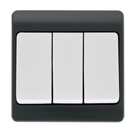 Click Mode Part M 10AX 3 Gang 2 Way Wide Rocker Switch | CMA813AG