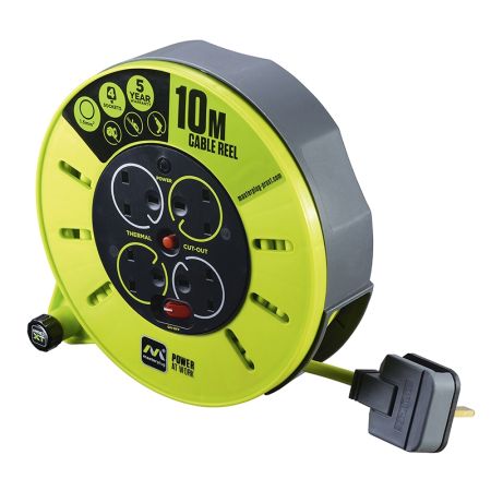 Masterplug Pro-XT 10M 4 Socket Cassette Reel | CMU10134SL