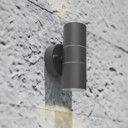 Core Outdoor Anthracite Grey GU10 Up & Down IP44 Wall Light | CP-GRYUDL-GU10