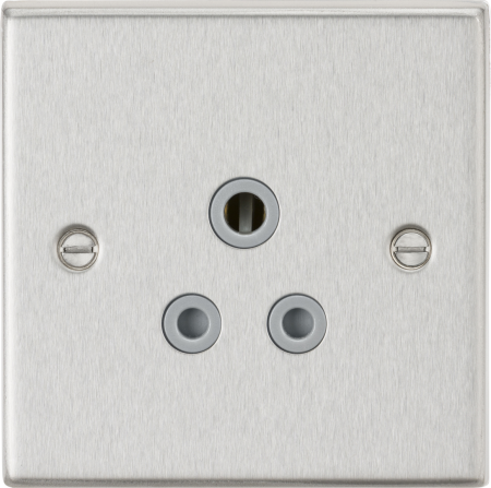Knightsbridge 5A Unswitched Single Socket Grey Insert | CS5ABCG