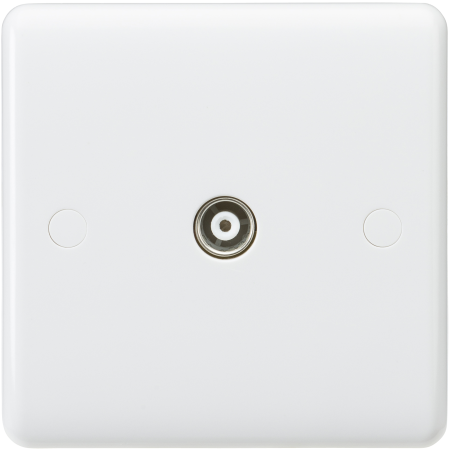 Knightsbridge Curved Edge Coax TV Outlet (non-isolated) CU0100