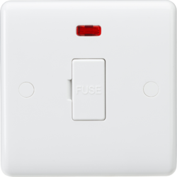 Knightsbridge Curved Edge 13A Fused Spur Unit with Neon CU6000N