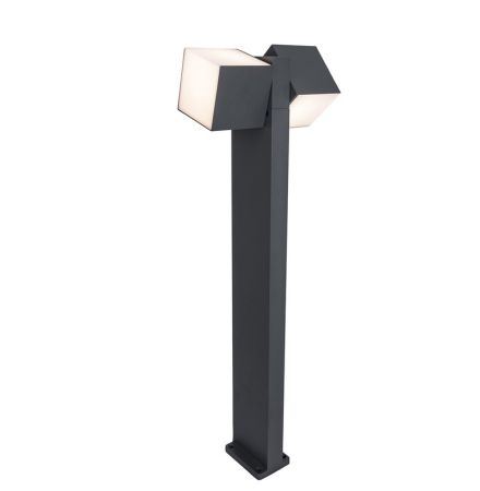 Lutec 7193801118 Cuba Twin 23w LED Adjustable Bollard Anthracite Grey
