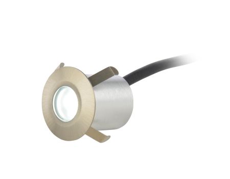 Forum Ohio Satin Nickel Round 6000K Daylight White Plinth/Deck Light | CUL-26465