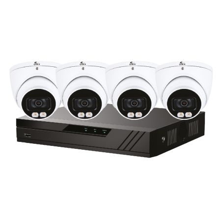 OYN-X Eagle Colourview Plus Turret 4MP IP CCTV System White | CV-8IP-4DOME-2TBW