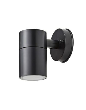 Forum Coast CZ-25143-BLK-65 Neso 7w LED GU10 Polycarbonate IP65 Single Down Wall Light Black