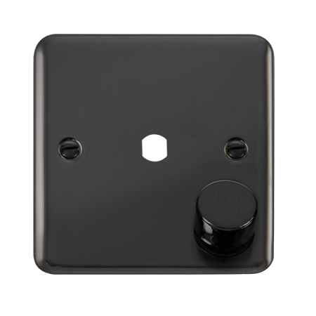 Click Deco Plus 1 Gang Empty Dimmer Plate & Knob Black Nickel | DPBN140PL