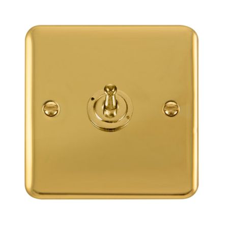 Click Deco Plus Polished Brass 1 Gang 10A Toggle Switch DPBR421