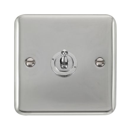 Click Deco Plus Polished Chrome 1 Gang 10A Toggle Switch DPCH421