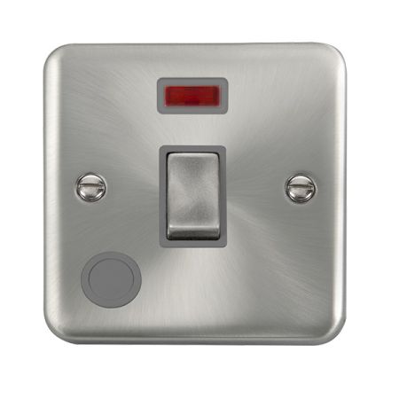 Click Deco Plus Satin Chrome 20A DP Switch + F/O & Neon | DPSC523GY