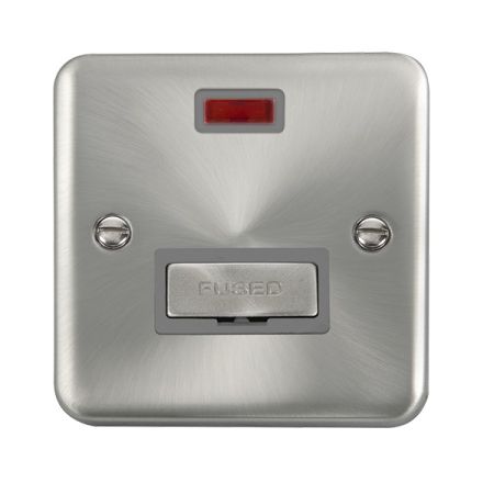 Click Deco Plus Satin Chrome Unswitched Fuse Spur Neon | DPSC753GY