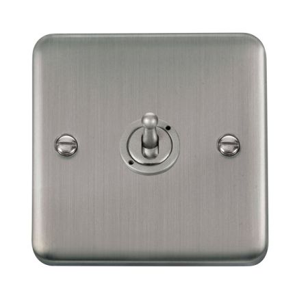 Click Deco Plus Stainless Steel 1 Gang 10A Toggle Switch DPSS421