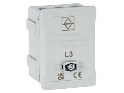 Lewden 5 Way Single Pole 100A 230V AC Distribution Terminal Blocks Grey | DT1005GY