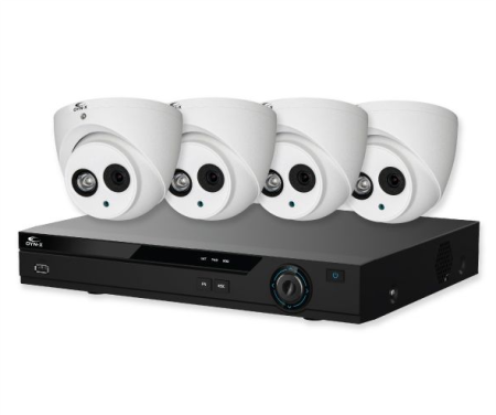 Qvis Eagle 8 Channel 1TB AHD CCTV Kit with 4x 5MP Turret Cameras | E-KIT-8-4TUR-5MP-1TB