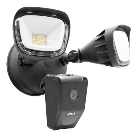 ESP Fort Wi-Fi Smart Security Twin Spot with Camera Black | ECSPCAMSLB
