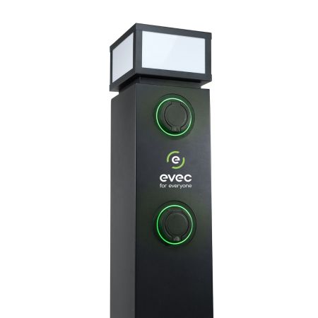 EVEC 22kW Dual Charging Socket 3-Phase Pedestal EV Charger | EDP02