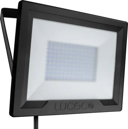 Luceco Eco Slimline 50W LED 4000K Floodlight Black | EFLD50B40