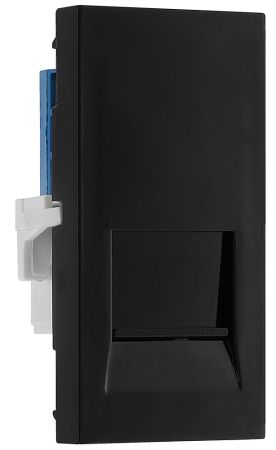 BG EMBTSSB Black 1 Module Euro Module Screw Terminal Secondary Telephone Socket