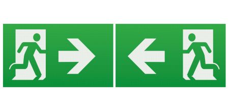 MLA Running Man Legend Left/Right Facing Arrow