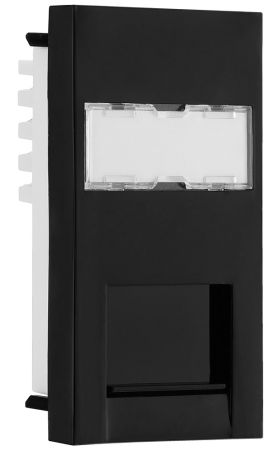 BG EMRJ45C5EB Black 1 Module Euro Module IDC Cat5e RJ45 Data Outlet