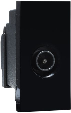 BG EMTVMB Black 1 Module Euro Module IEC Screened Coaxial Outlet