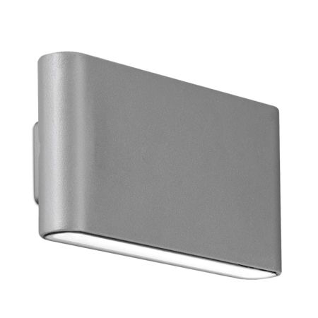 Aurora WallE 12w Decorative Surface Mounted Up/Down Wall Light Grey | EN-WL82G/40