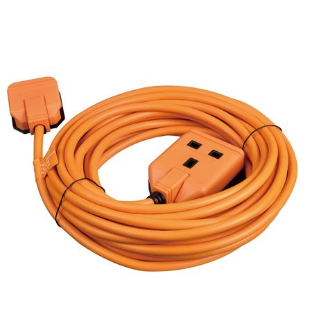 Masterplug Permaplug 1 Socket Heavy Duty 10M Extension Lead Orange | EXS13110O