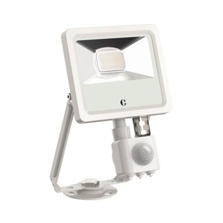 Collingwood CCT Outdoor LED Floodlight with PIR Sensor 10W IP65 White | FL01WPCS