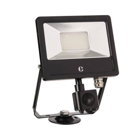Collingwood CCT Outdoor LED Floodlight with PIR Sensor 20W IP65 Black | FL02BPCS
