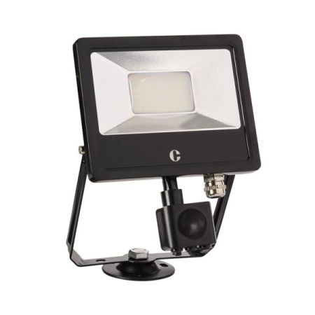 Collingwood CCT Outdoor LED Floodlight with PIR Sensor 30W IP65 Black | FL03BPCS