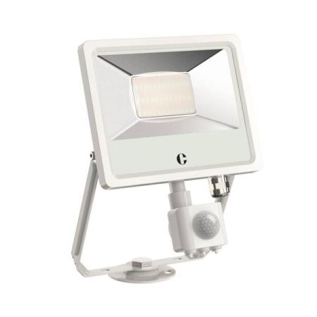 Collingwood CCT Outdoor LED Floodlight with PIR Sensor 30W IP65 White | FL03WPCS