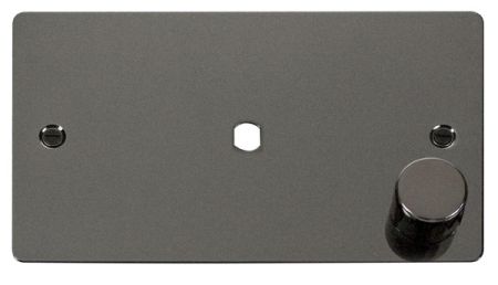 Click Define Black Nickel Single Dimmer Plate 1000W Max | FPBN185
