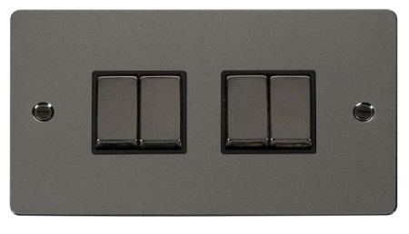Click Define Black Nickel 4 Gang 2 Way Switch | FPBN414BK