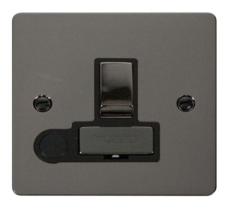 Click Define Black Nickel Switched Fused Spur + F/O | FPBN551BK