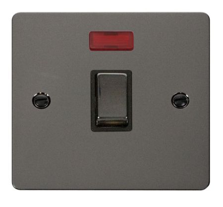 Click Define Black Nickel 20A Double Pole Switch Neon | FPBN723BK