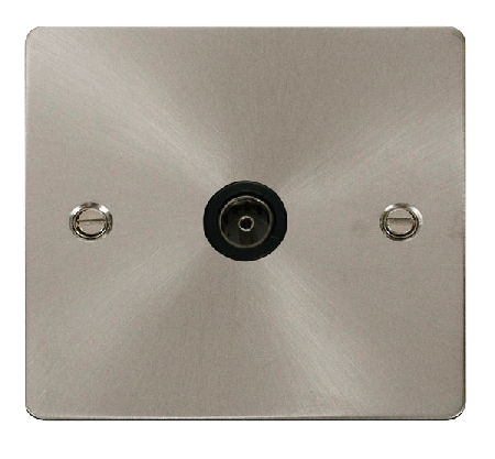 Click Define Brushed Steel Non-Isolated Coaxial Socket FPBS065BK